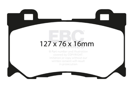 EBC 08-13 Infiniti FX50 5.0 Yellowstuff Front Brake Pads EBC Brake Pads - Performance  AXOPROS