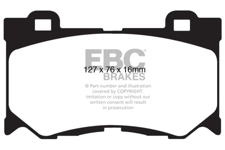 EBC 08-13 Infiniti FX50 5.0 Yellowstuff Front Brake Pads EBC Brake Pads - Performance  AXOPROS