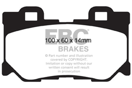 EBC 08-13 Infiniti FX50 5.0 Yellowstuff Rear Brake Pads EBC Brake Pads - Performance  AXOPROS