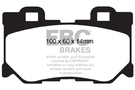 EBC 08-13 Infiniti FX50 5.0 Yellowstuff Rear Brake Pads EBC Brake Pads - Performance  AXOPROS