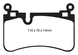 EBC 08-13 Mercedes-Benz C63 AMG (W204) 6.2 Yellowstuff Rear Brake Pads EBC Brake Pads - Performance  AXOPROS
