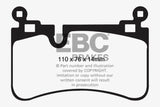 EBC 08-13 Mercedes-Benz C63 AMG (W204) 6.2 Yellowstuff Rear Brake Pads EBC Brake Pads - Performance  AXOPROS