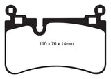 EBC 08-13 Mercedes-Benz C63 AMG (W204) 6.2 Yellowstuff Rear Brake Pads EBC Brake Pads - Performance  AXOPROS