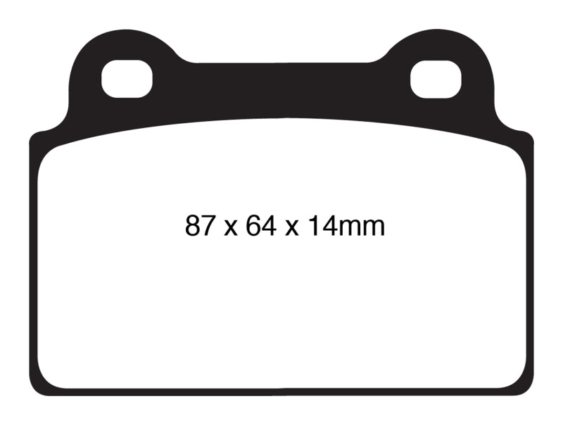 EBC 08-16 Mitsubishi Lancer Evo 10 2.0 Turbo (1 piece rotor) Bluestuff Rear Brake Pads EBC Brake Pads - Racing  AXOPROS
