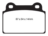 EBC 08-16 Mitsubishi Lancer Evo 10 2.0 Turbo (1 piece rotor) Bluestuff Rear Brake Pads EBC Brake Pads - Racing  AXOPROS