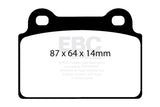 EBC 08-16 Mitsubishi Lancer Evo 10 2.0 Turbo (1 piece rotor) Bluestuff Rear Brake Pads EBC Brake Pads - Racing  AXOPROS
