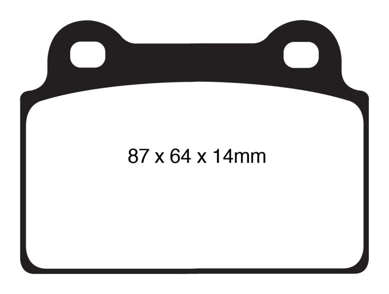 EBC 08-16 Mitsubishi Lancer Evo 10 2.0 Turbo (1 piece rotor) Redstuff Rear Brake Pads EBC Brake Pads - Performance  AXOPROS