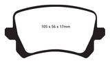 EBC 08-17 Volkswagen Passat CC Yellowstuff Rear Brake Pads EBC Brake Pads - Performance  AXOPROS