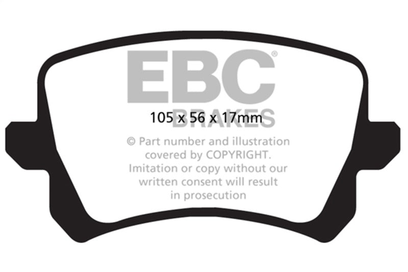 EBC 08-17 Volkswagen Passat CC Yellowstuff Rear Brake Pads EBC Brake Pads - Performance  AXOPROS