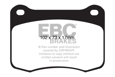 EBC 08+ Lexus IS-F 5.0 Yellowstuff Rear Brake Pads EBC Brake Pads - Performance  AXOPROS