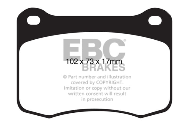 EBC 08+ Lexus IS-F 5.0 Yellowstuff Rear Brake Pads EBC Brake Pads - Performance  AXOPROS