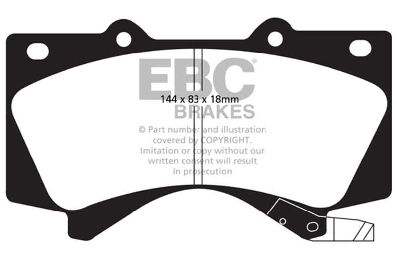 EBC 08+ Lexus LX570 5.7 Greenstuff Front Brake Pads EBC Brake Pads - Performance  AXOPROS