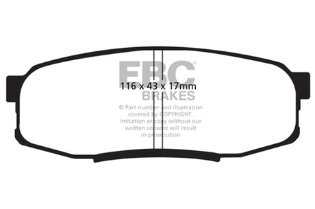 EBC 08+ Lexus LX570 5.7 Greenstuff Rear Brake Pads EBC Brake Pads - Performance  AXOPROS