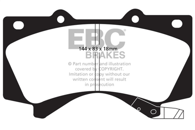 EBC 08+ Lexus LX570 5.7 Ultimax2 Front Brake Pads EBC Brake Pads - OE  AXOPROS