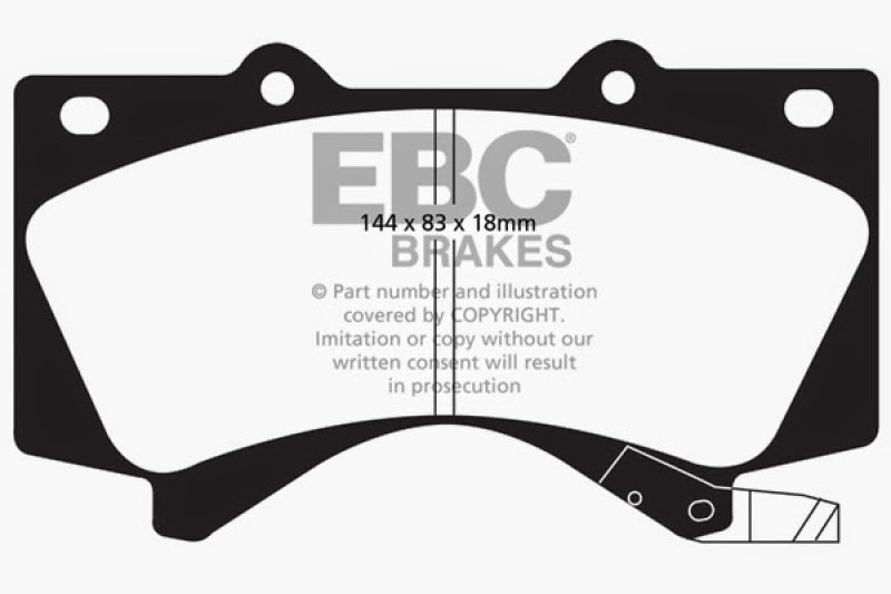 EBC 08+ Lexus LX570 5.7 Yellowstuff Front Brake Pads EBC Brake Pads - Performance  AXOPROS