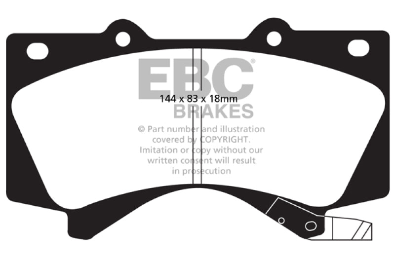 EBC 08+ Lexus LX570 5.7 Yellowstuff Front Brake Pads EBC Brake Pads - Performance  AXOPROS