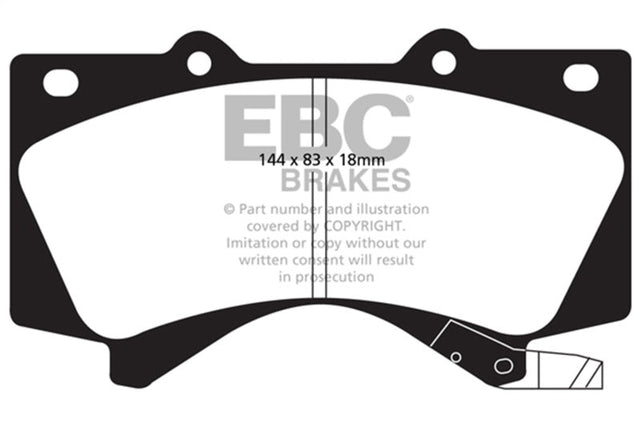 EBC 08+ Lexus LX570 5.7 Yellowstuff Front Brake Pads EBC Brake Pads - Performance  AXOPROS