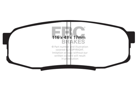 EBC 08+ Lexus LX570 5.7 Yellowstuff Rear Brake Pads EBC Brake Pads - Performance  AXOPROS