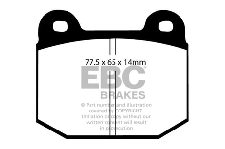 EBC 08+ Lotus 2-Eleven 1.8 Supercharged Greenstuff Front Brake Pads EBC Brake Pads - Performance  AXOPROS