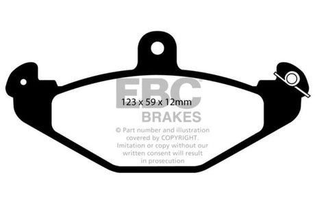 EBC 08+ Lotus 2-Eleven 1.8 Supercharged Greenstuff Rear Brake Pads EBC Brake Pads - Performance  AXOPROS