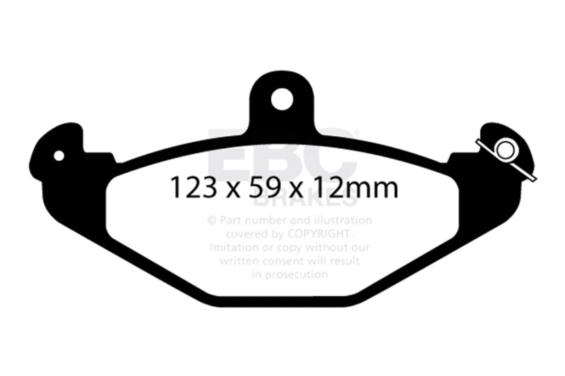 EBC 08+ Lotus 2-Eleven 1.8 Supercharged Yellowstuff Rear Brake Pads EBC Brake Pads - Performance  AXOPROS