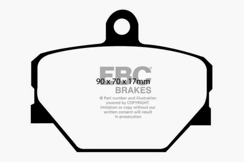 EBC 08+ Smart Fortwo 1.0 Greenstuff Front Brake Pads EBC Brake Pads - Performance  AXOPROS