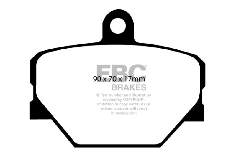 EBC 08+ Smart Fortwo 1.0 Redstuff Front Brake Pads EBC Brake Pads - Performance  AXOPROS