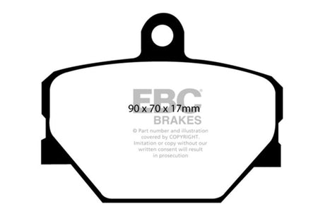 EBC 08+ Smart Fortwo 1.0 Redstuff Front Brake Pads EBC Brake Pads - Performance  AXOPROS