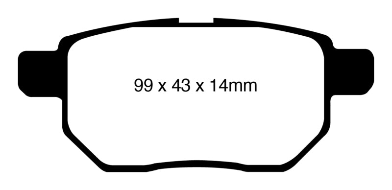 EBC 09-10 Pontiac Vibe 1.8 Redstuff Rear Brake Pads EBC Brake Pads - Performance  AXOPROS