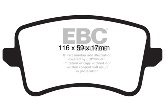 EBC 09-11 Audi A4 2.0 Turbo Ultimax2 Rear Brake Pads EBC Brake Pads - OE  AXOPROS