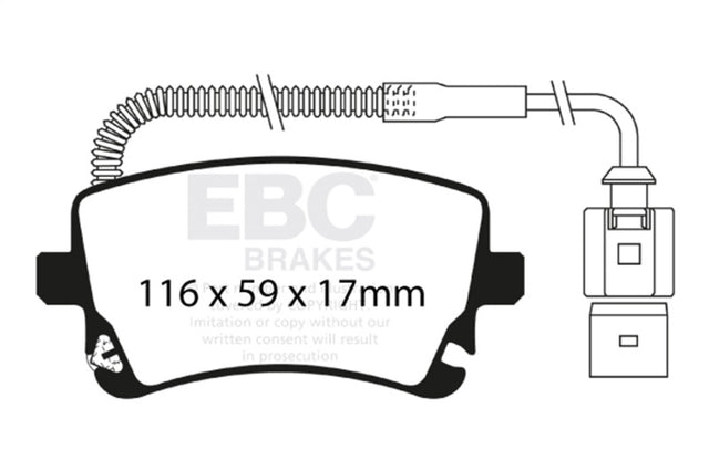 EBC 09-11 Audi A6 Quattro 3.0 Supercharged Redstuff Rear Brake Pads EBC Brake Pads - Performance  AXOPROS