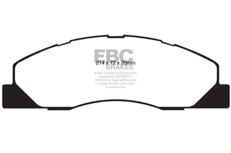 EBC 09-11 Dodge Ram 2500 Pick-up 5.7 2WD/4WD Yellowstuff Front Brake Pads EBC Brake Pads - Performance  AXOPROS