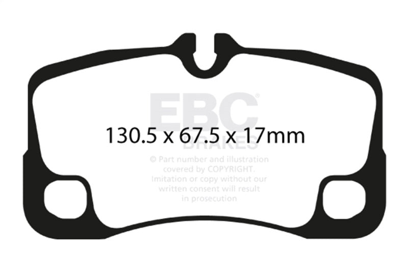 EBC 09-12 Porsche 911 (997) (Cast Iron Rotor only) 3.6 Carrera 2 Redstuff Rear Brake Pads EBC Brake Pads - Performance  AXOPROS