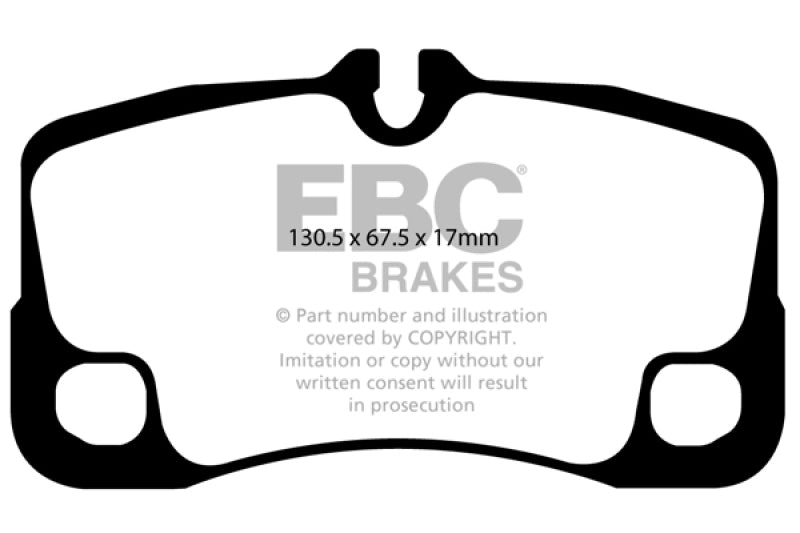 EBC 09-12 Porsche 911 (997) (Cast Iron Rotor only) 3.6 Carrera 2 Redstuff Rear Brake Pads EBC Brake Pads - Performance  AXOPROS