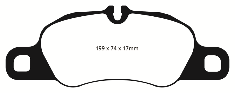 EBC 09-12 Porsche 911 (997) (Cast Iron Rotor only) 3.6 Carrera 2 Yellowstuff Front Brake Pads EBC Brake Pads - Performance  AXOPROS