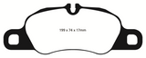 EBC 09-12 Porsche 911 (997) (Cast Iron Rotor only) 3.6 Carrera 2 Yellowstuff Front Brake Pads EBC Brake Pads - Performance  AXOPROS