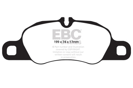 EBC 09-12 Porsche 911 (997) (Cast Iron Rotor only) 3.6 Carrera 2 Yellowstuff Front Brake Pads EBC Brake Pads - Performance  AXOPROS
