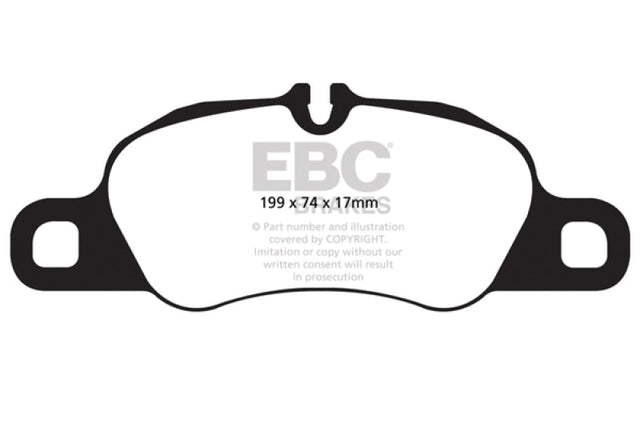 EBC 09-12 Porsche 911 (997) (Cast Iron Rotor only) 3.6 Carrera 2 Yellowstuff Front Brake Pads EBC Brake Pads - Performance  AXOPROS