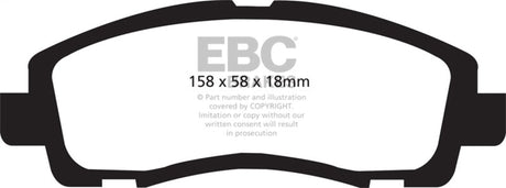 EBC 09-14 Acura TL 3.5 Yellowstuff Front Brake Pads EBC Brake Pads - Performance  AXOPROS