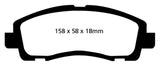 EBC 09-14 Acura TL 3.5 Yellowstuff Front Brake Pads EBC Brake Pads - Performance  AXOPROS