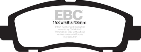 EBC 09-14 Acura TL 3.5 Yellowstuff Front Brake Pads EBC Brake Pads - Performance  AXOPROS