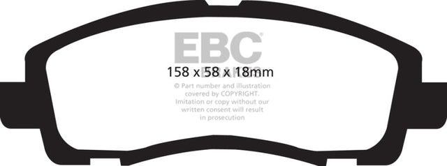 EBC 09-14 Acura TL 3.5 Yellowstuff Front Brake Pads EBC Brake Pads - Performance  AXOPROS