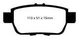 EBC 09-14 Acura TL 3.5 Yellowstuff Rear Brake Pads EBC Brake Pads - Performance  AXOPROS
