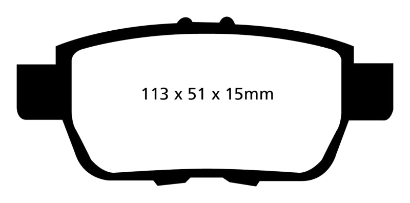 EBC 09-14 Acura TL 3.5 Yellowstuff Rear Brake Pads EBC Brake Pads - Performance  AXOPROS