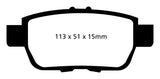 EBC 09-14 Acura TL 3.5 Yellowstuff Rear Brake Pads EBC Brake Pads - Performance  AXOPROS