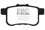 EBC 09-14 Acura TSX 2.4 Greenstuff Rear Brake Pads EBC Brake Pads - Performance  AXOPROS