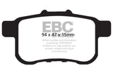 EBC 09-14 Acura TSX 2.4 Greenstuff Rear Brake Pads EBC Brake Pads - Performance  AXOPROS