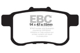 EBC 09-14 Acura TSX 2.4 Yellowstuff Rear Brake Pads EBC Brake Pads - Performance  AXOPROS