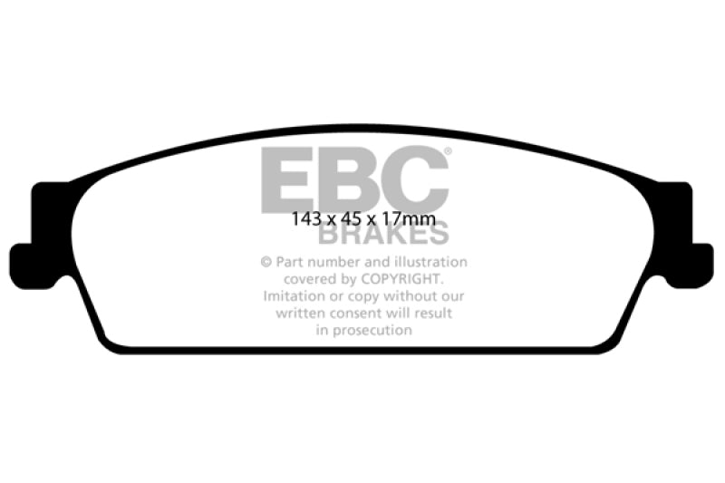 EBC 09-14 Cadillac Escalade 6.0 Hybrid Greenstuff Rear Brake Pads EBC Brake Pads - Performance  AXOPROS
