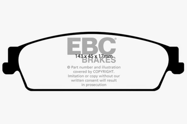 EBC 09-14 Cadillac Escalade 6.0 Hybrid Greenstuff Rear Brake Pads EBC Brake Pads - Performance  AXOPROS